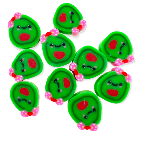 Fimo kralen avocado groen 10mm - 10 stuks-Kralen-Kraaltjes van Renate