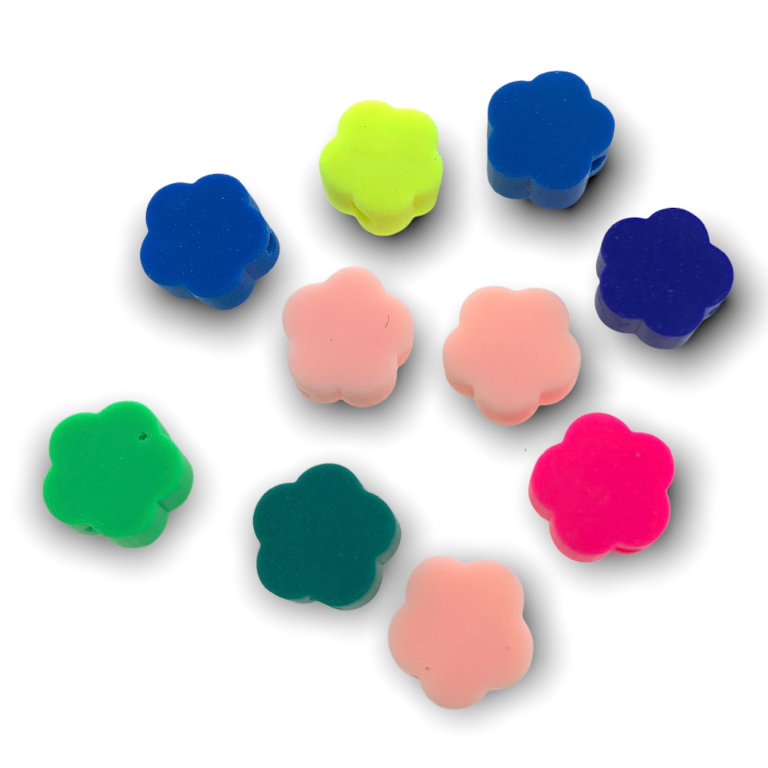 Fimo kralen bloem multicolor 10mm - 10 stuks-Kralen-Kraaltjes van Renate