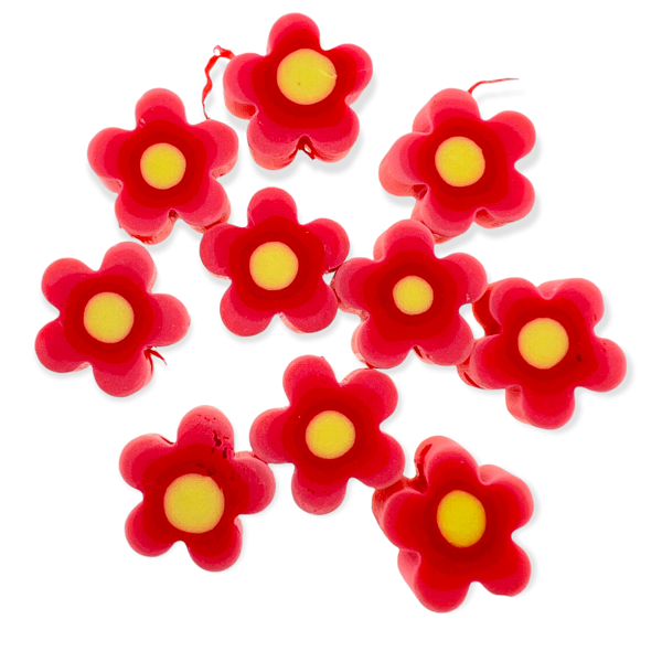 Fimo kralen bloem zalm 10mm - 10 stuks-Kralen-Kraaltjes van Renate