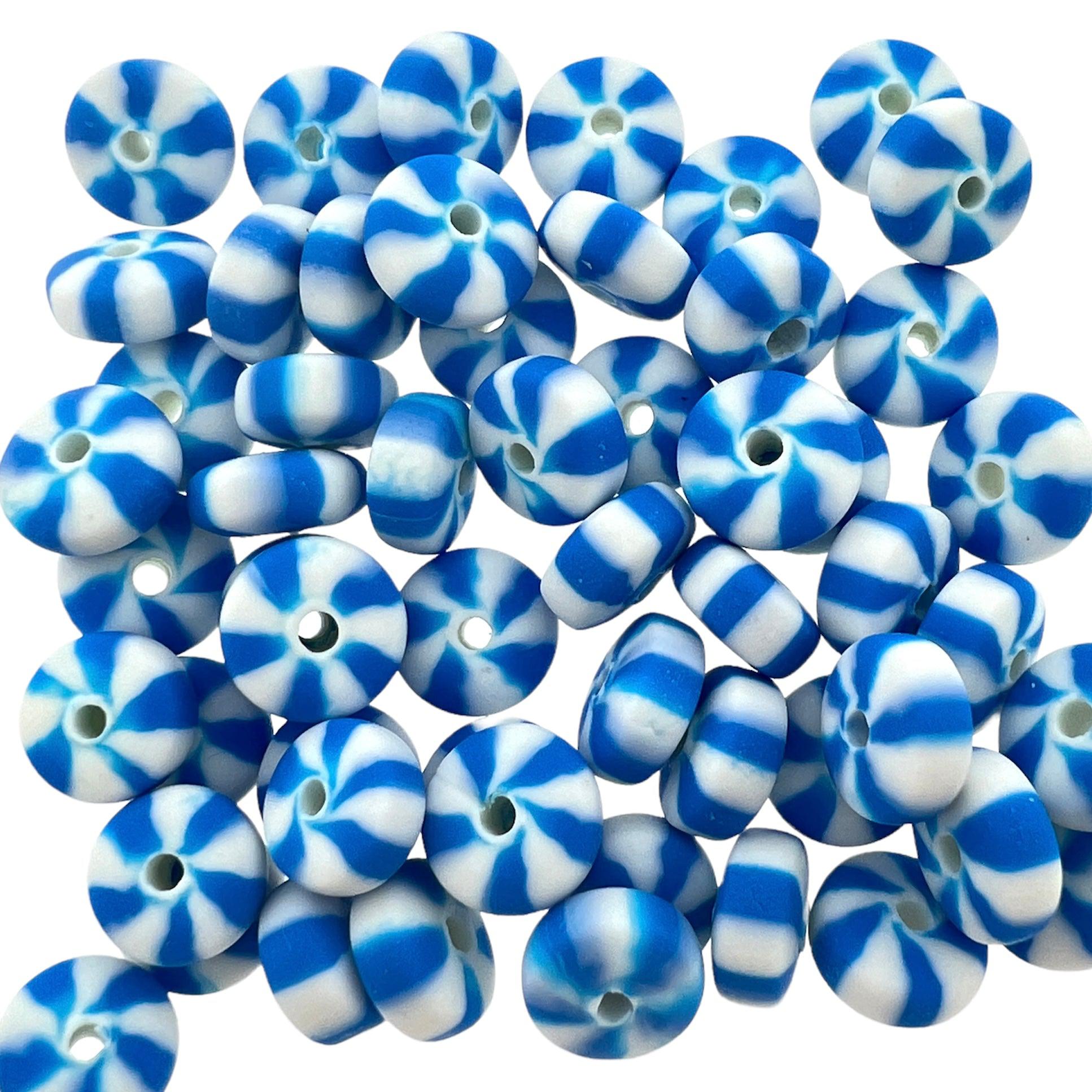 Fimo kralen candy donker-blauw 8mm - 55 stuks-Kralen-Kraaltjes van Renate
