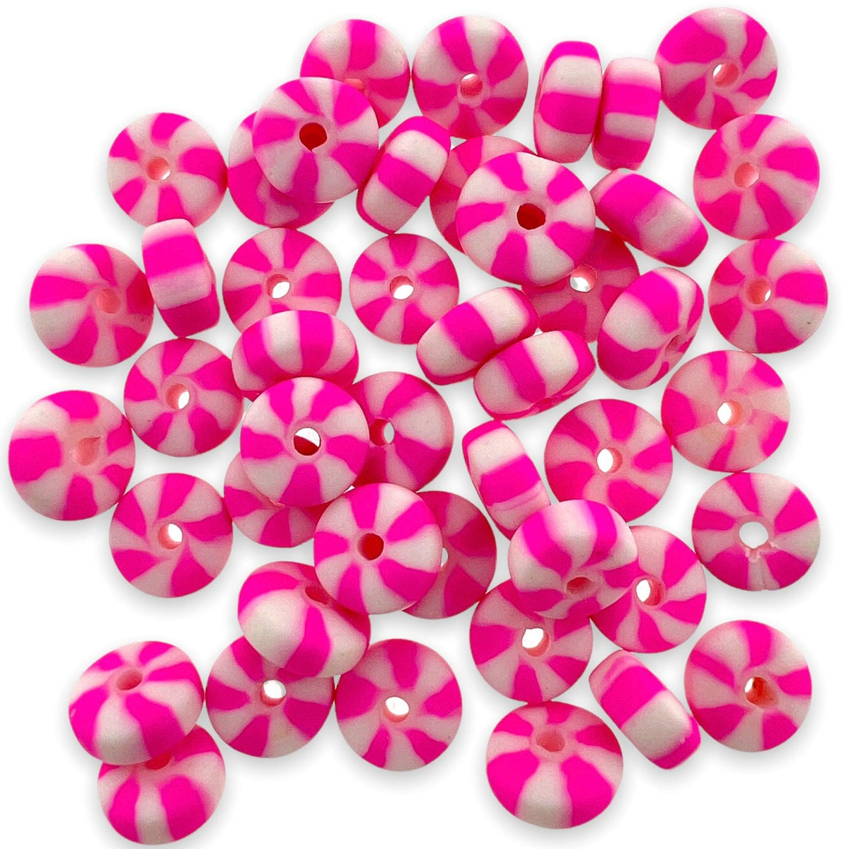 Fimo kralen candy donker-roze 8mm - 40 stuks-Kralen-Kraaltjes van Renate