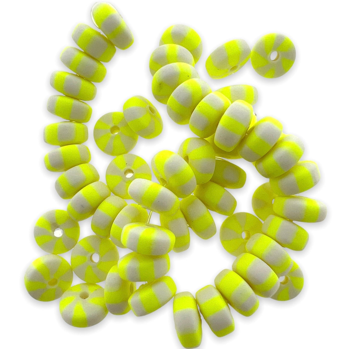 Fimo kralen candy geel 8mm - 40 stuks-Kralen-Kraaltjes van Renate