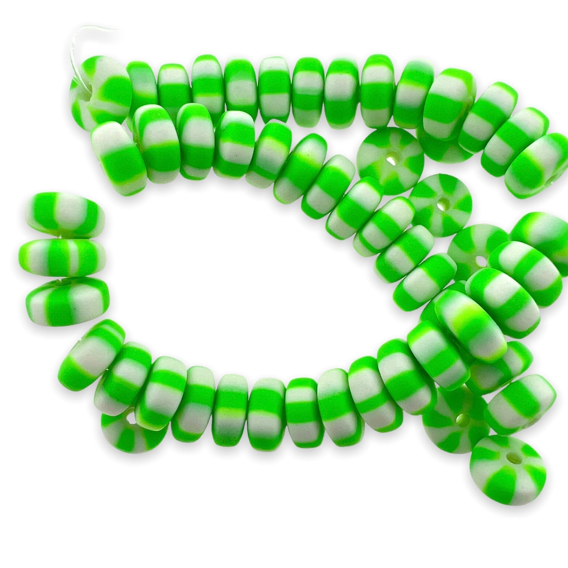 Fimo kralen candy groen 8mm - 40 stuks-Kralen-Kraaltjes van Renate