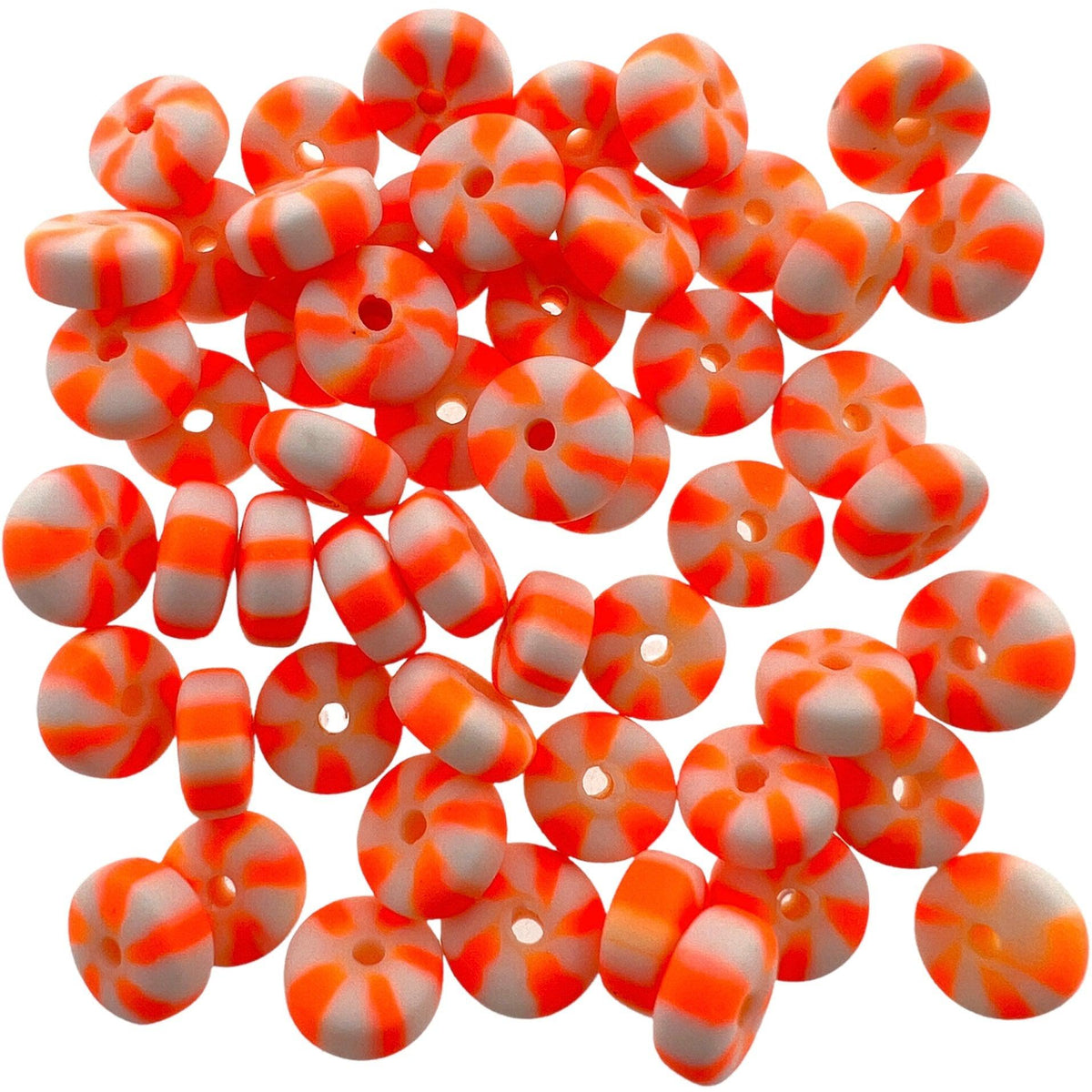 Fimo kralen candy oranje 8mm - 40 stuks-Kralen-Kraaltjes van Renate