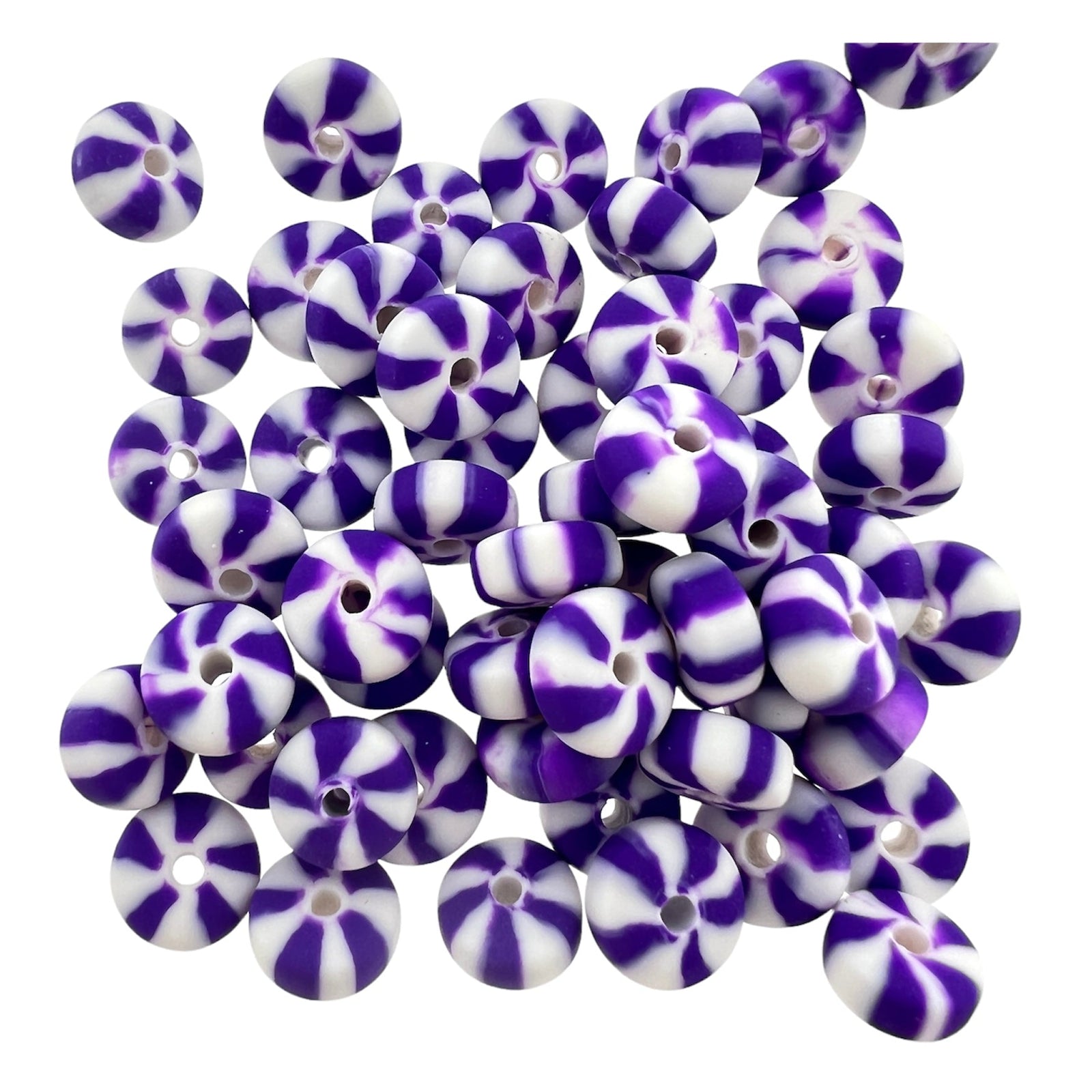 Fimo kralen candy paars 8mm - 55 stuks-Kralen-Kraaltjes van Renate