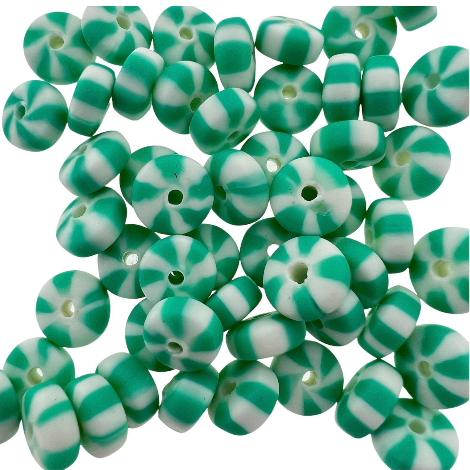 Fimo kralen candy turquoise 8mm - 40 stuks-Kralen-Kraaltjes van Renate