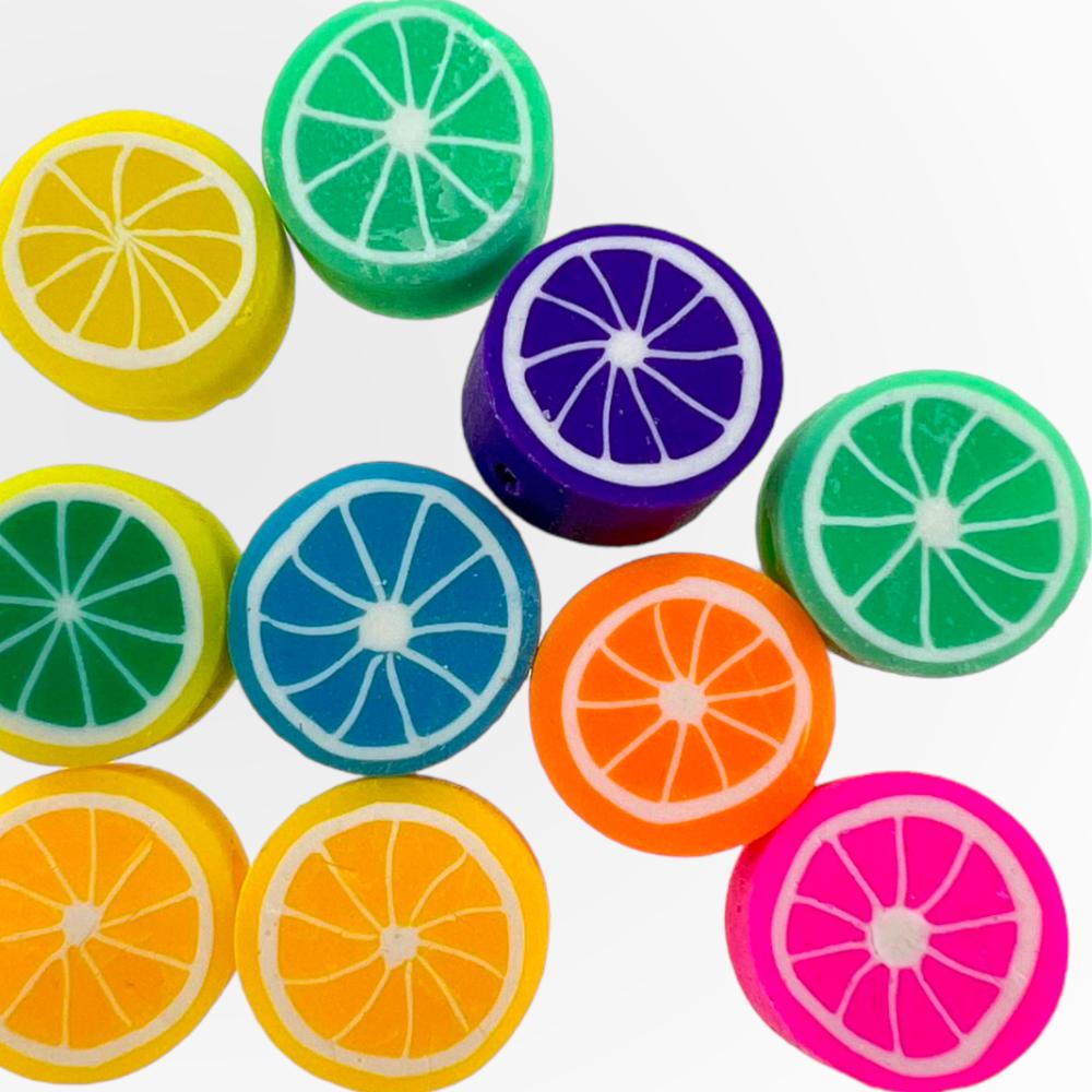 Fimo kralen citroen MixedColor 10mm - 10 stuks-Kralen-Kraaltjes van Renate
