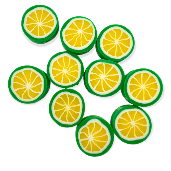 Fimo kralen citroen groen 10mm - 10 stuks-Kralen-Kraaltjes van Renate