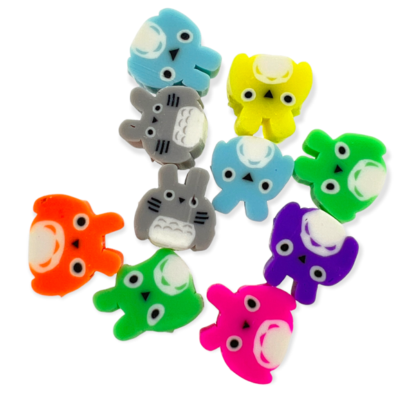 Fimo kralen dieren multicolor 10mm - 10 stuks-Kralen-Kraaltjes van Renate