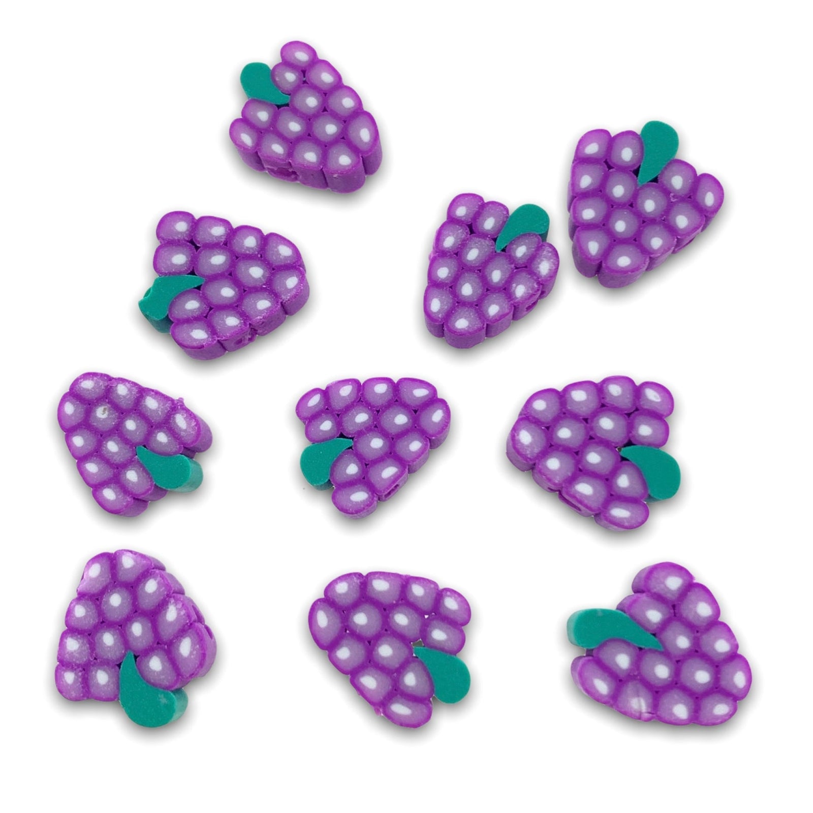 Fimo kralen druiven paars 10mm - 10 stuks-Kralen-Kraaltjes van Renate
