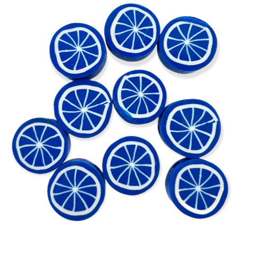 Fimo kralen fruit blauw 10mm - 10 stuks-Kralen-Kraaltjes van Renate