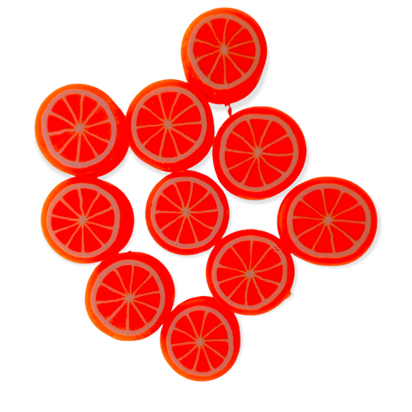 Fimo kralen fruit oranje 10mm - 10 stuks-Kralen-Kraaltjes van Renate