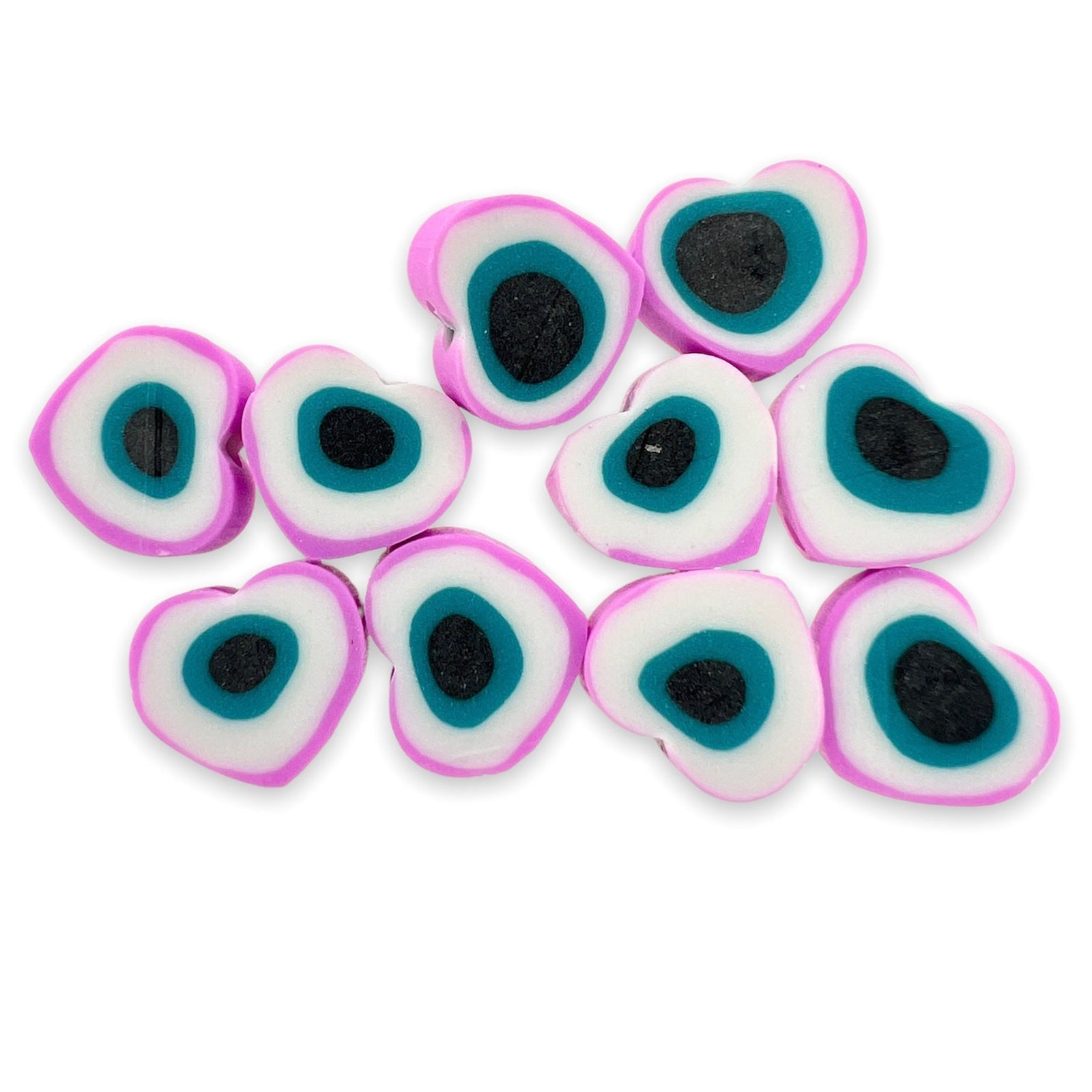 Fimo kralen hart paars 10mm - 10 stuks-Kralen-Kraaltjes van Renate