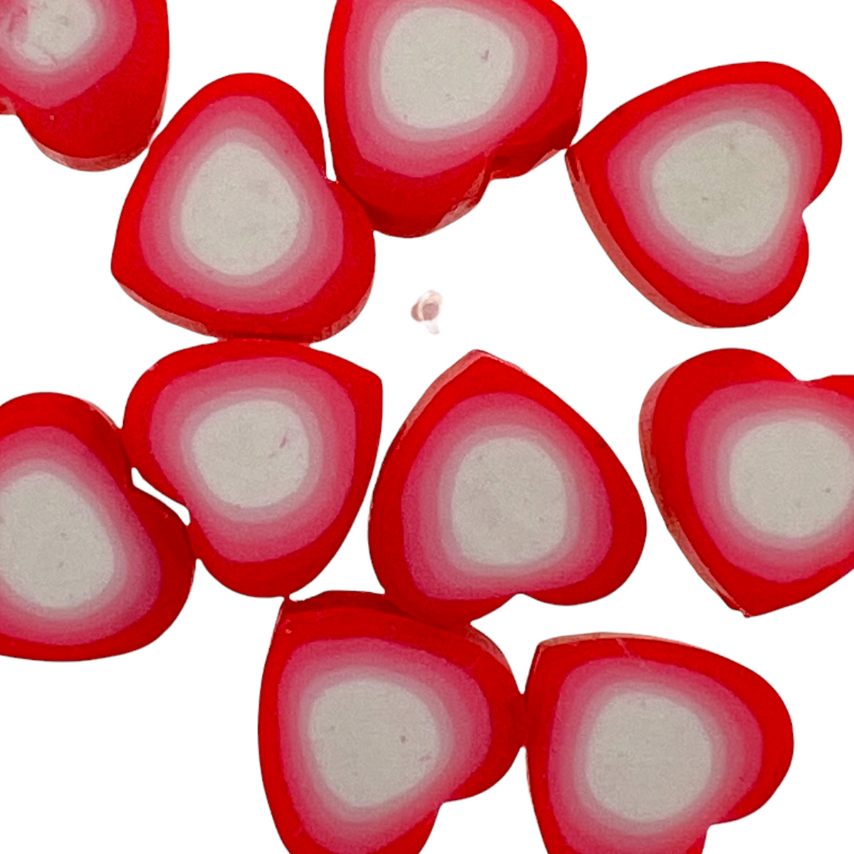 Fimo kralen hart rood 10mm - 10 stuks-Kralen-Kraaltjes van Renate