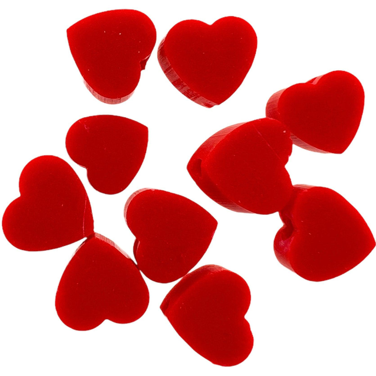 Fimo kralen hartjes rood 10mm - 10 stuks-Kralen-Kraaltjes van Renate