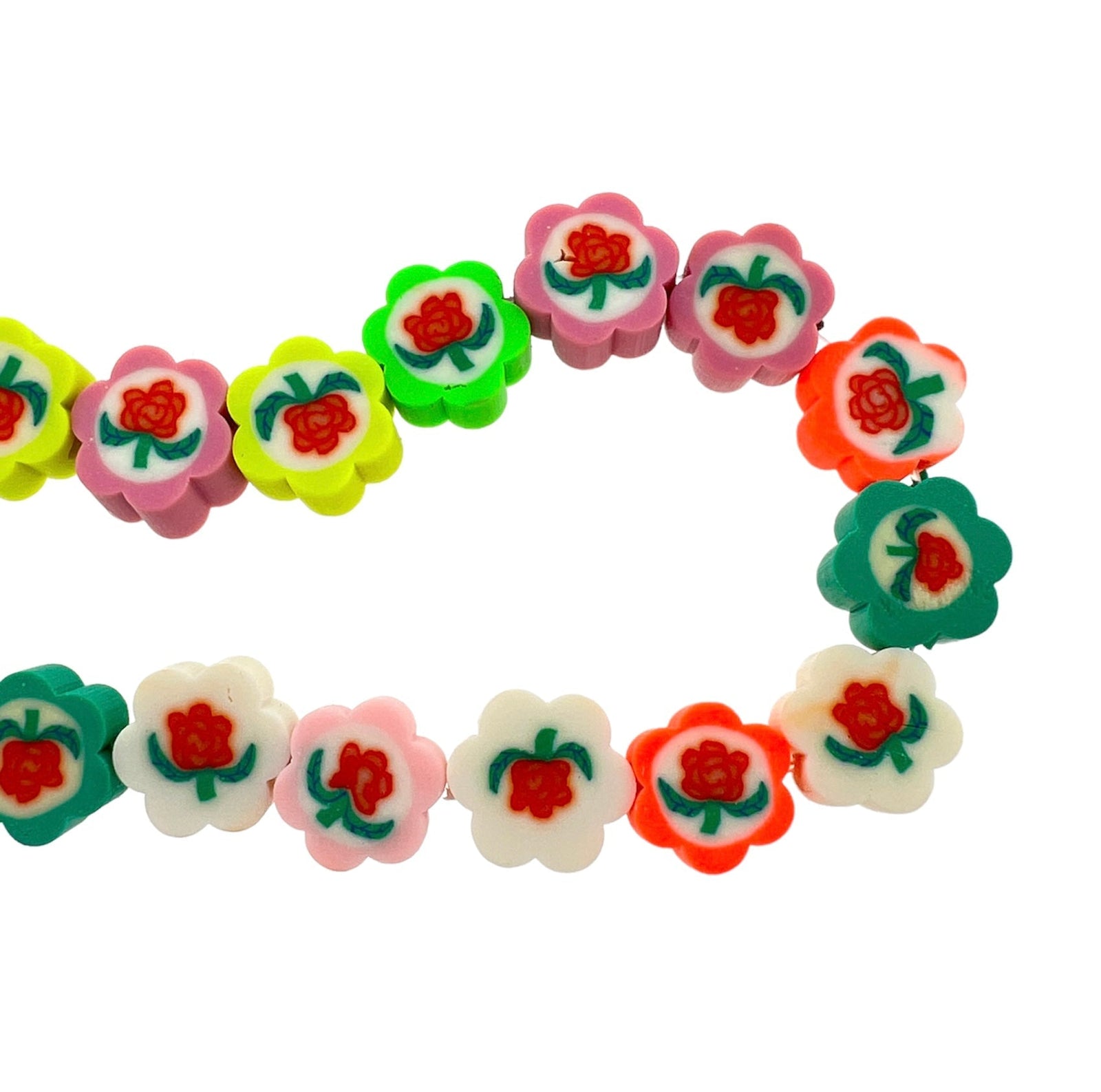 Fimo kralen hele streng fruit multicolor 10mm - ±40 stuks-Kralen-Kraaltjes van Renate
