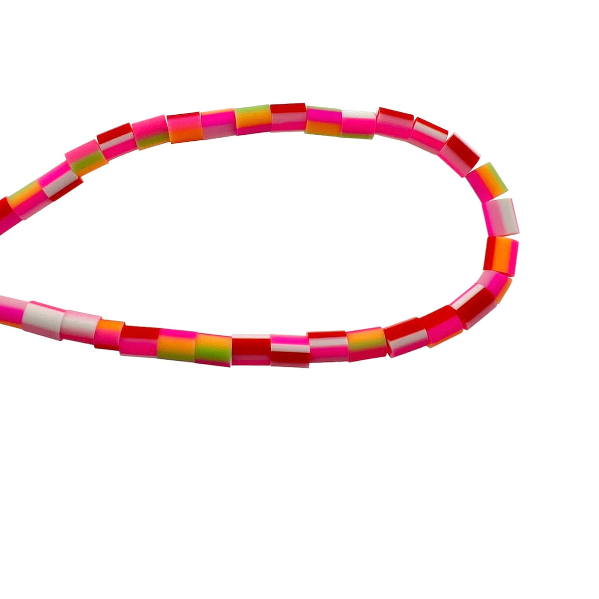 Fimo kralen hele streng roze gekleurd 5x4.5~6.5mm - ±60 stuks-Kralen-Kraaltjes van Renate