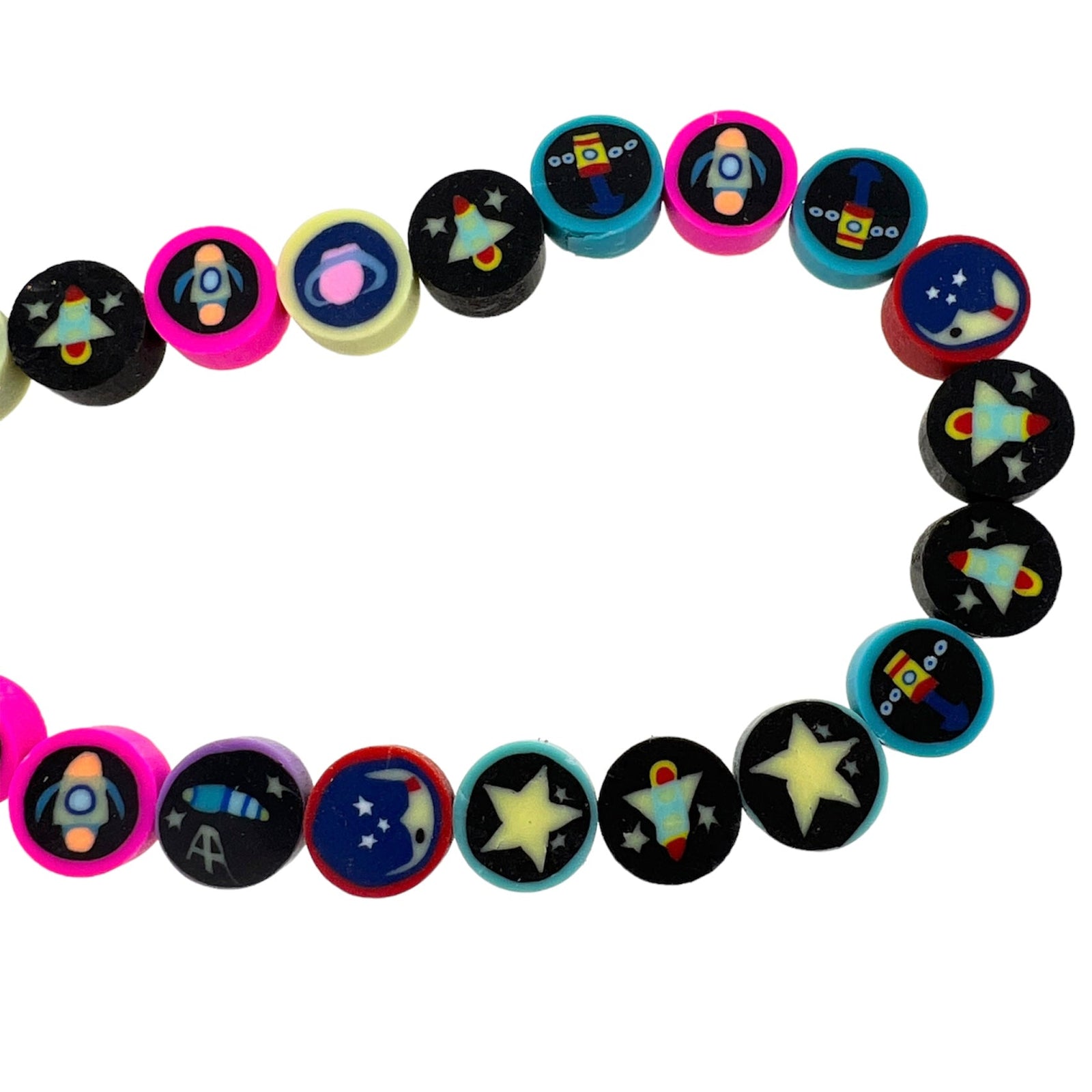 Fimo kralen hele streng ruimte 10mm - ±40 stuks-Kralen-Kraaltjes van Renate