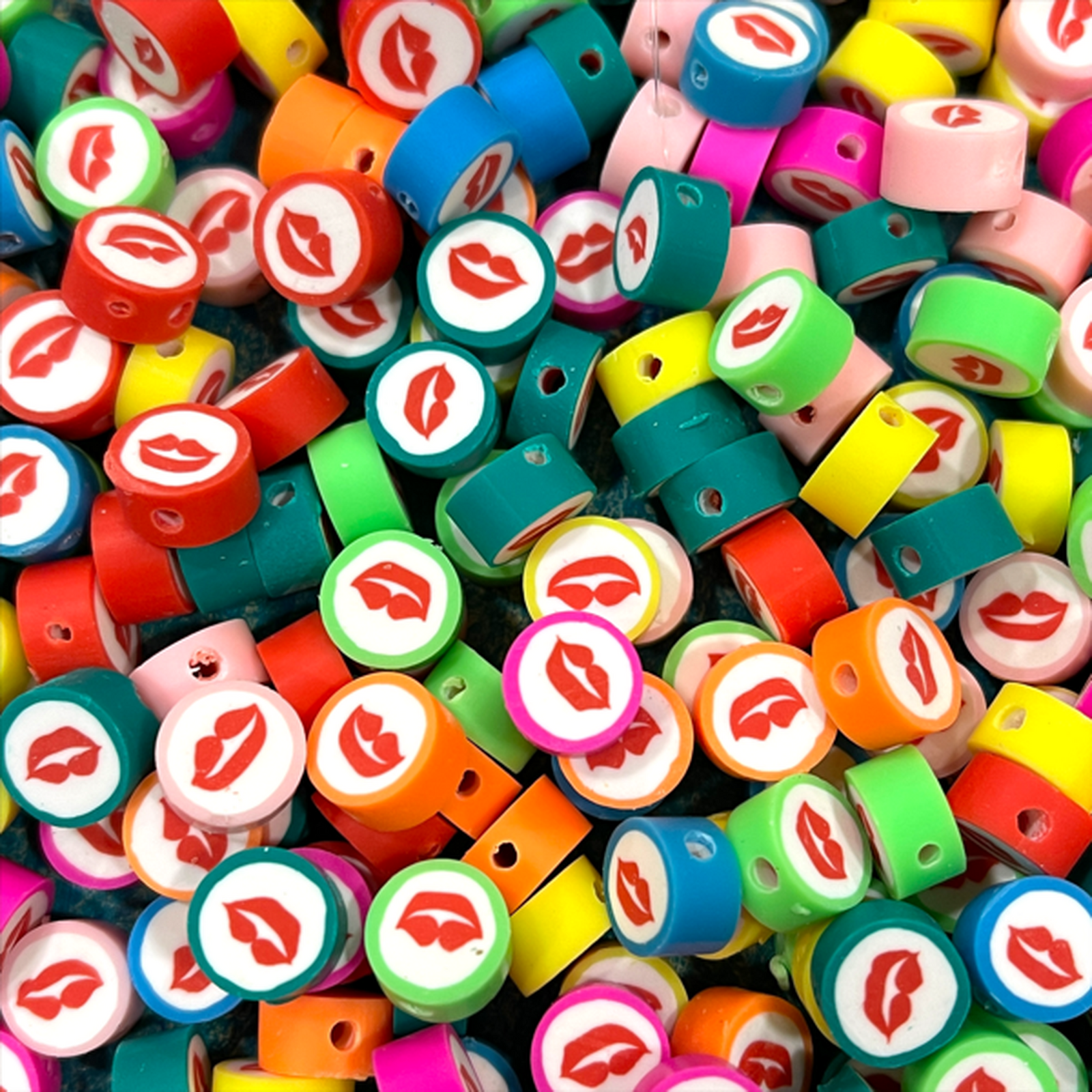 Fimo kralen kus mix ±10x4mm - 10 stuks-Kralen-Kraaltjes van Renate