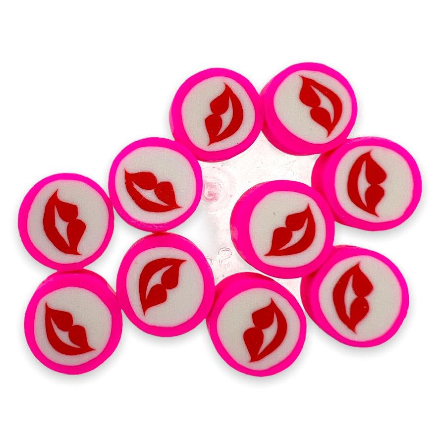 Fimo kralen kus roze ±10x4mm - 10 stuks-Kralen-Kraaltjes van Renate