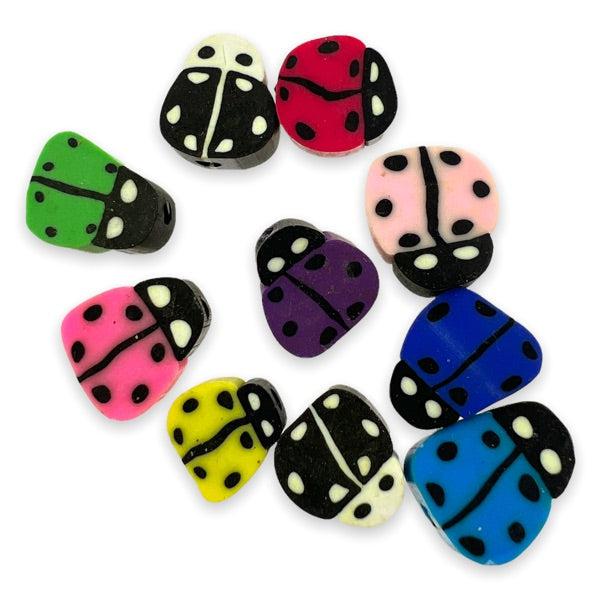 Fimo kralen lieveheersbeestje mix 8mm - 10 stuks-Kralen-Kraaltjes van Renate