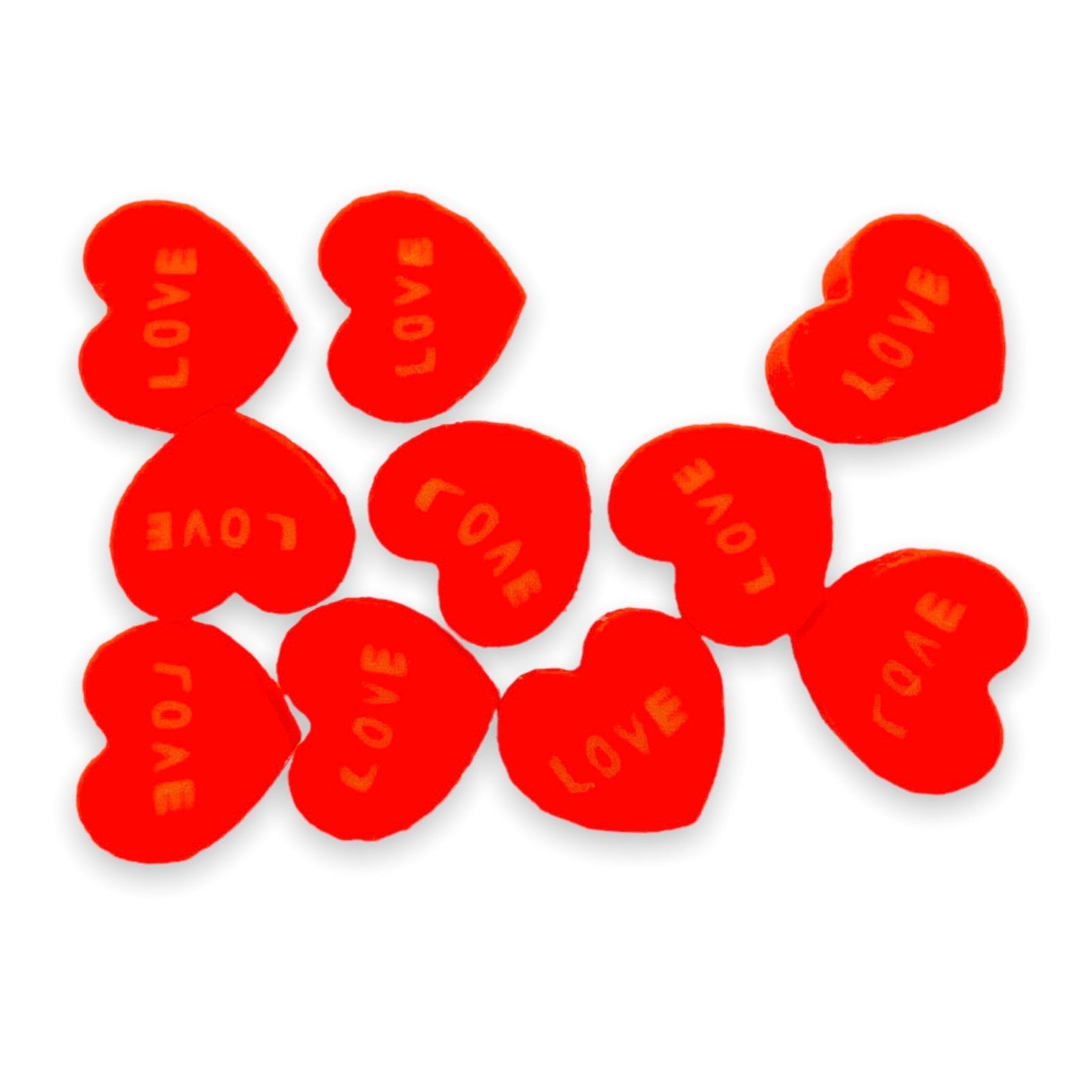 Fimo kralen love hart oranje 10mm - 10 stuks-Kralen-Kraaltjes van Renate
