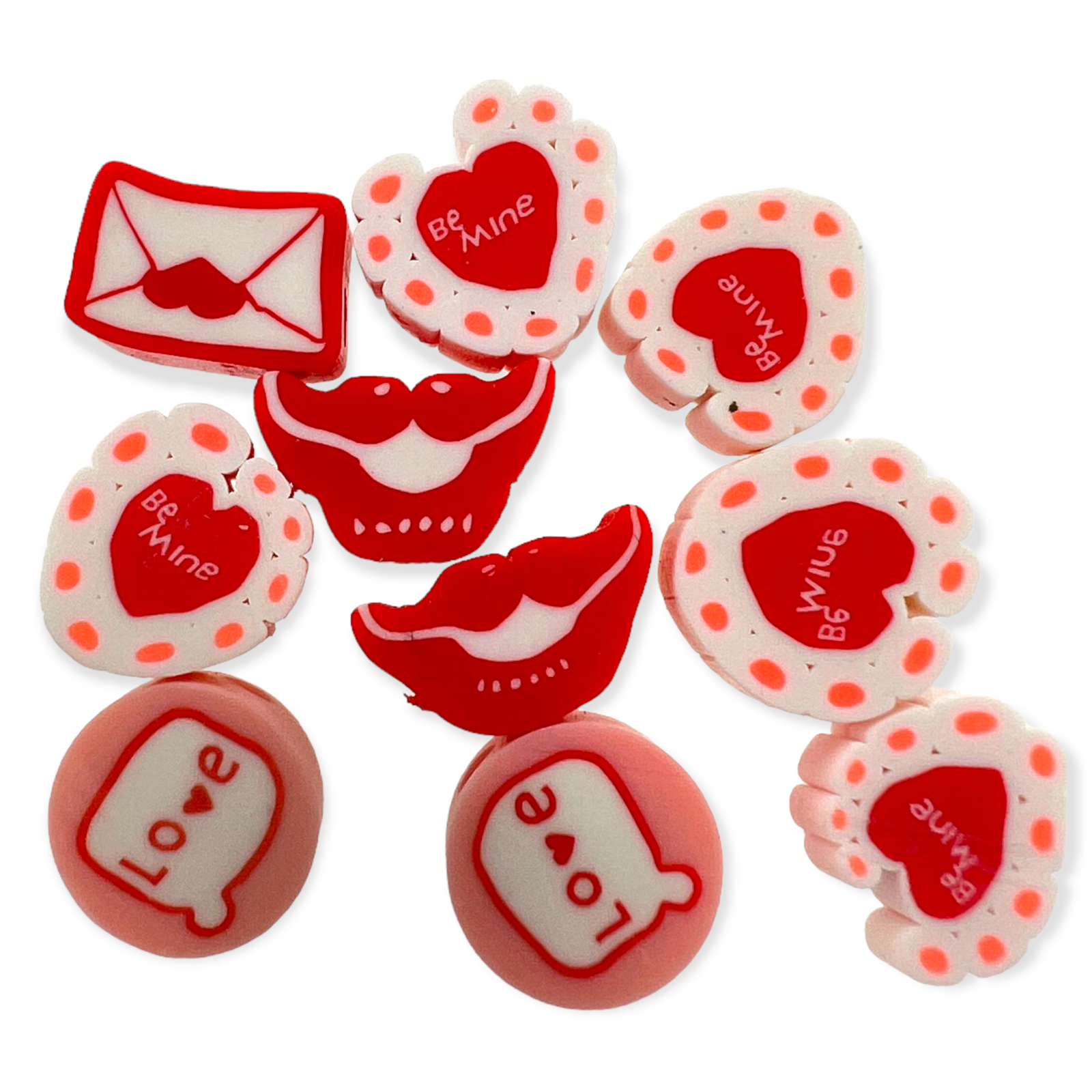 Fimo kralen love mix 10mm - 10 stuks-Kralen-Kraaltjes van Renate