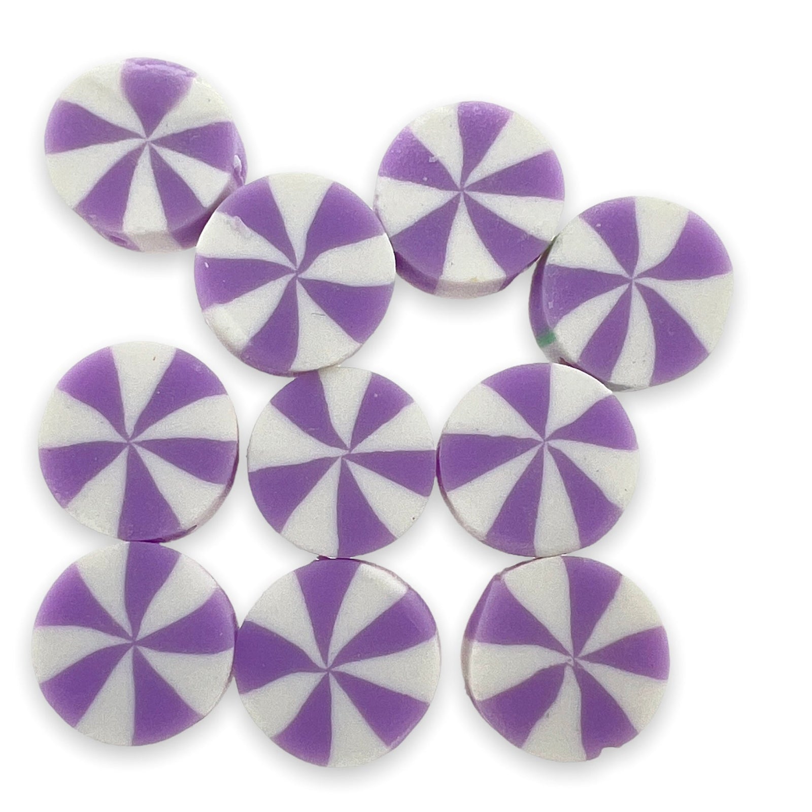 Fimo kralen rondje paars mix 10mm - 10 stuks-Kralen-Kraaltjes van Renate