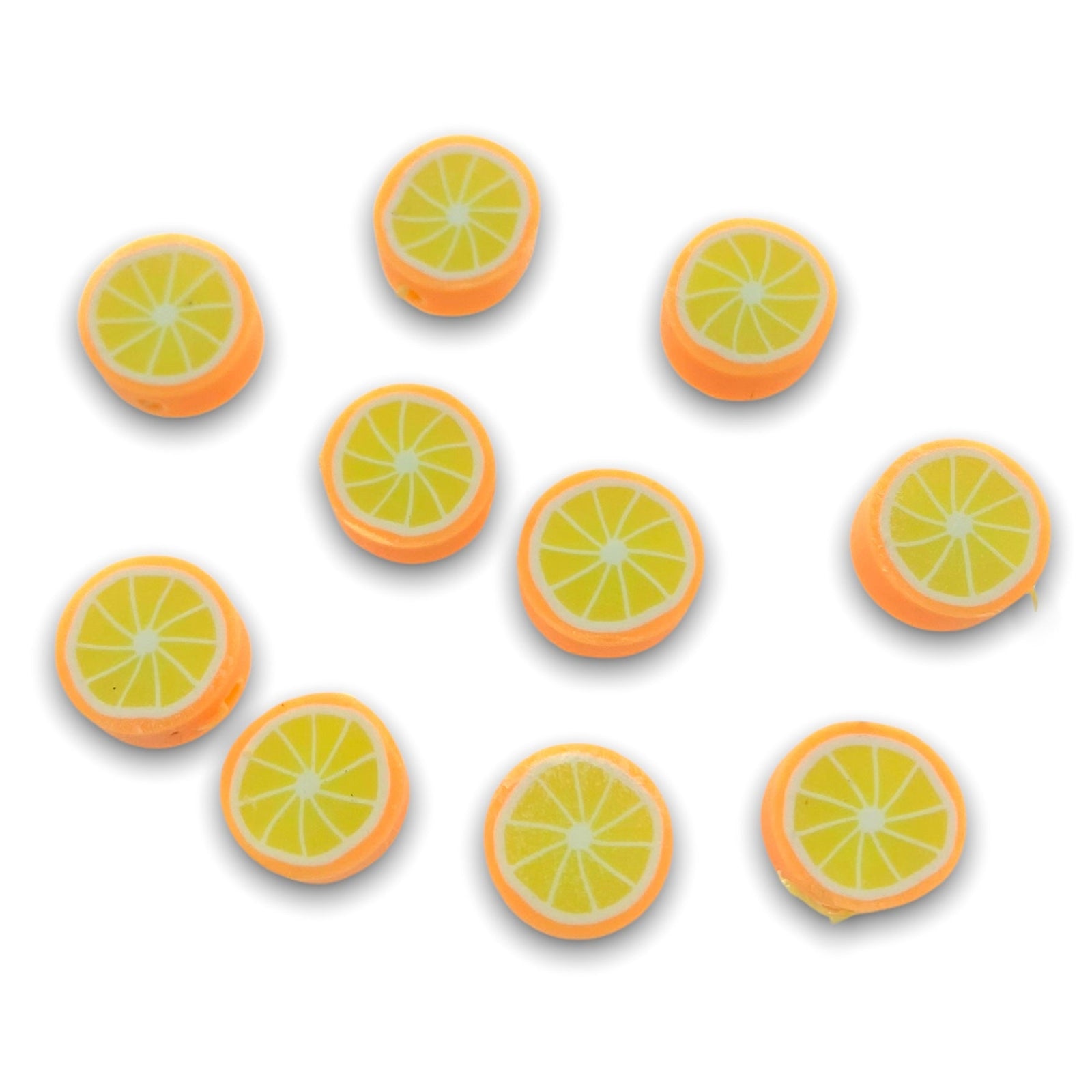 Fimo kralen sinasappel orange 10mm - 10 stuks-Kralen-Kraaltjes van Renate