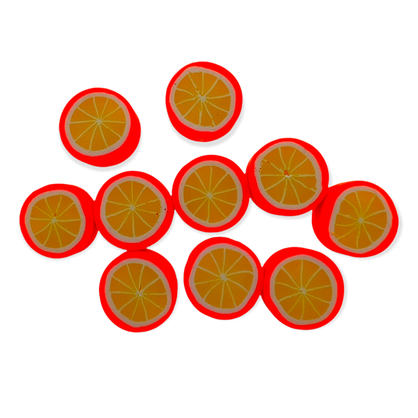 Fimo kralen sinasappel oranje 10mm - 10 stuks-Kralen-Kraaltjes van Renate