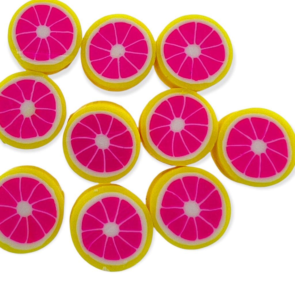 Fimo kralen sinaasappel roze ±10mm - 10 stuks-Kralen-Kraaltjes van Renate