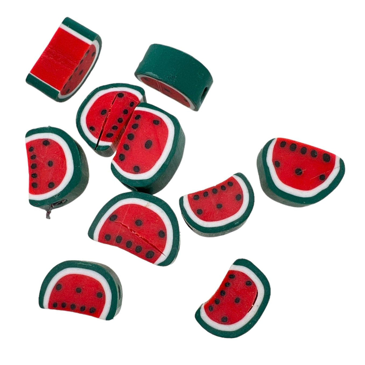 Fimo kralen watermeloen 10mm - 10 stuks-Kralen-Kraaltjes van Renate