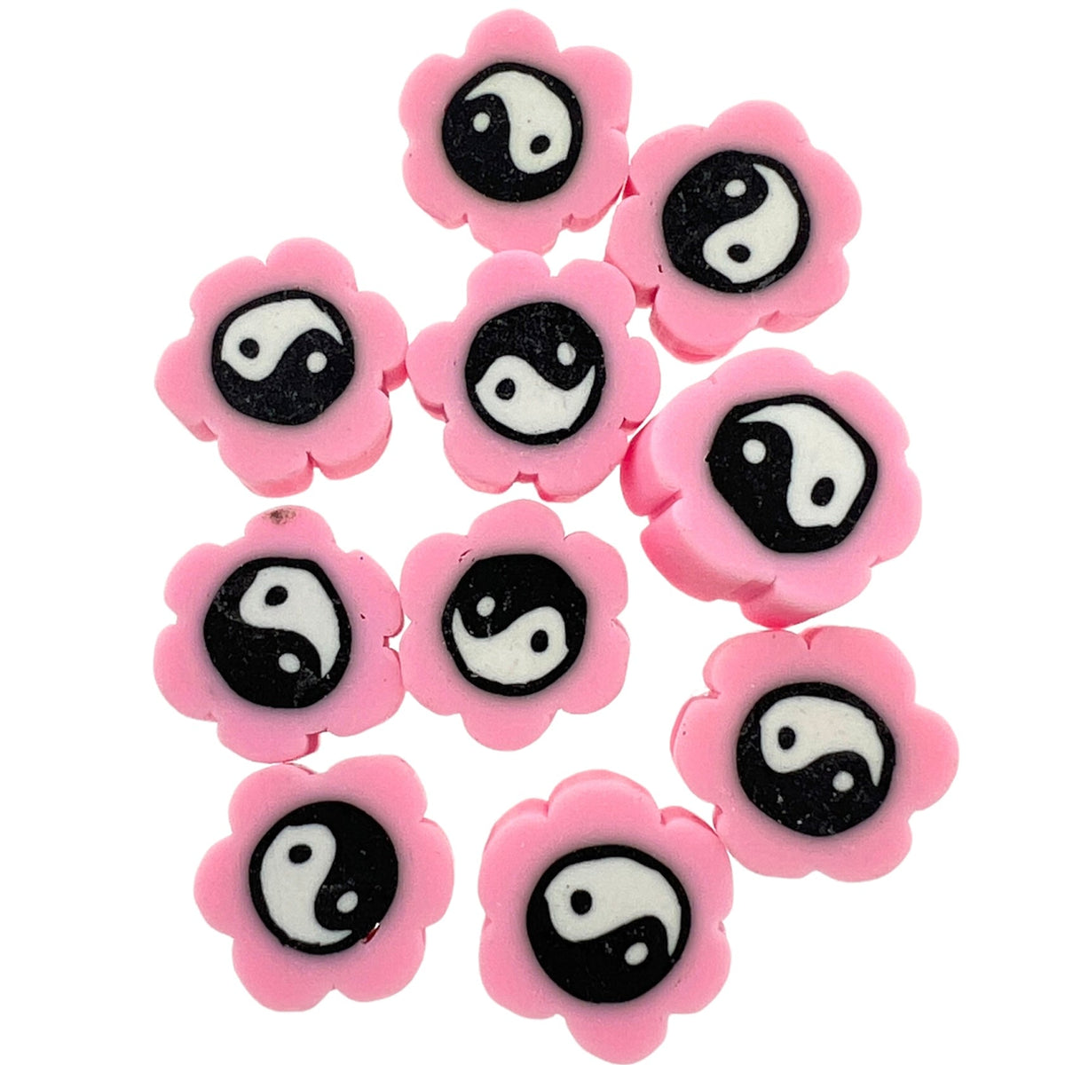 Fimo kralen yin yang 10mm - 10 stuks-Kralen-Kraaltjes van Renate