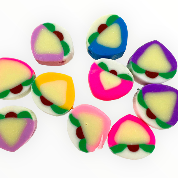Fimo multicolor perzik 10mm - 10 stuks-Kralen-Kraaltjes van Renate