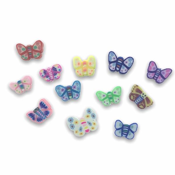 Fimo vlinders mix 2 8-10mm - 10 stuks-Kraaltjes van Renate