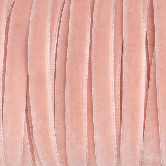 Lint Fluweel licht blush roze 10mm - per 2 meter-koord-Kraaltjes van Renate