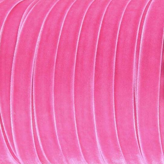 Lint Fluweel roze 10mm - per 2 meter-koord-Kraaltjes van Renate