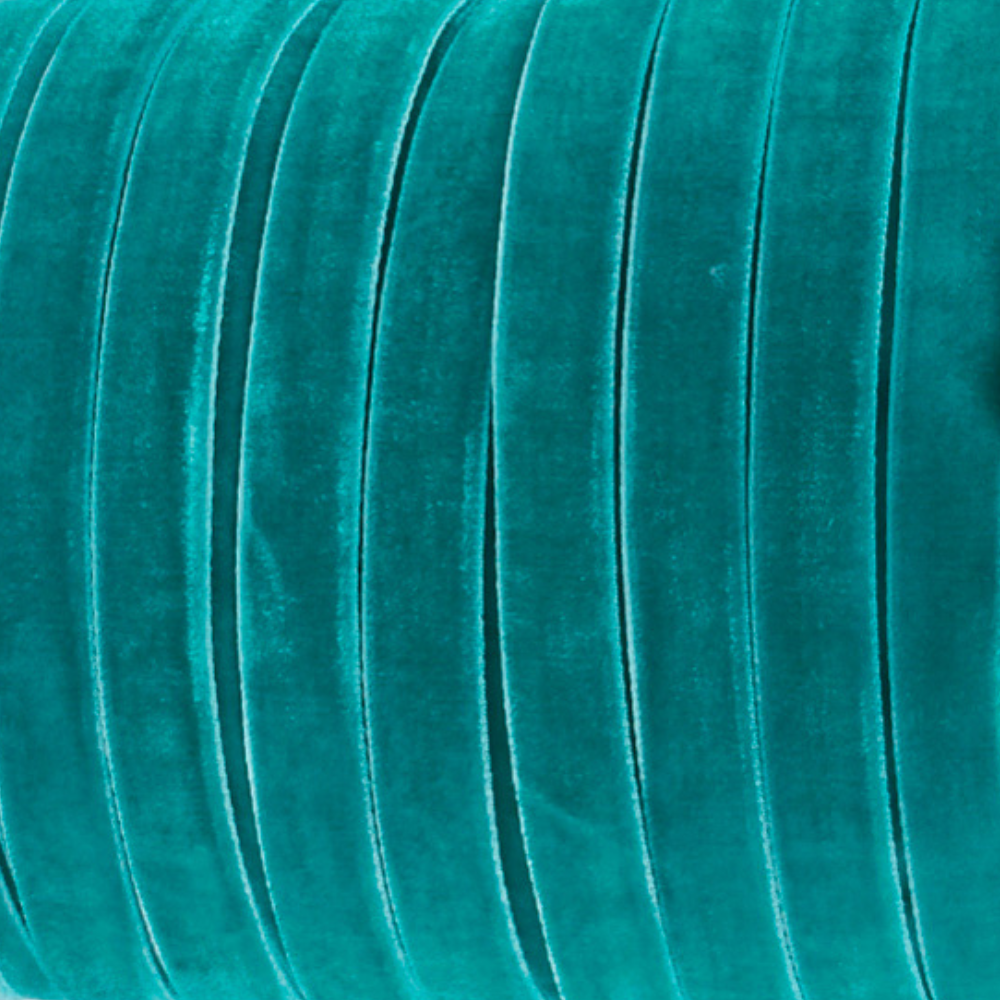 Lint Fluweel turquoise 10mm - per 2 meter-koord-Kraaltjes van Renate