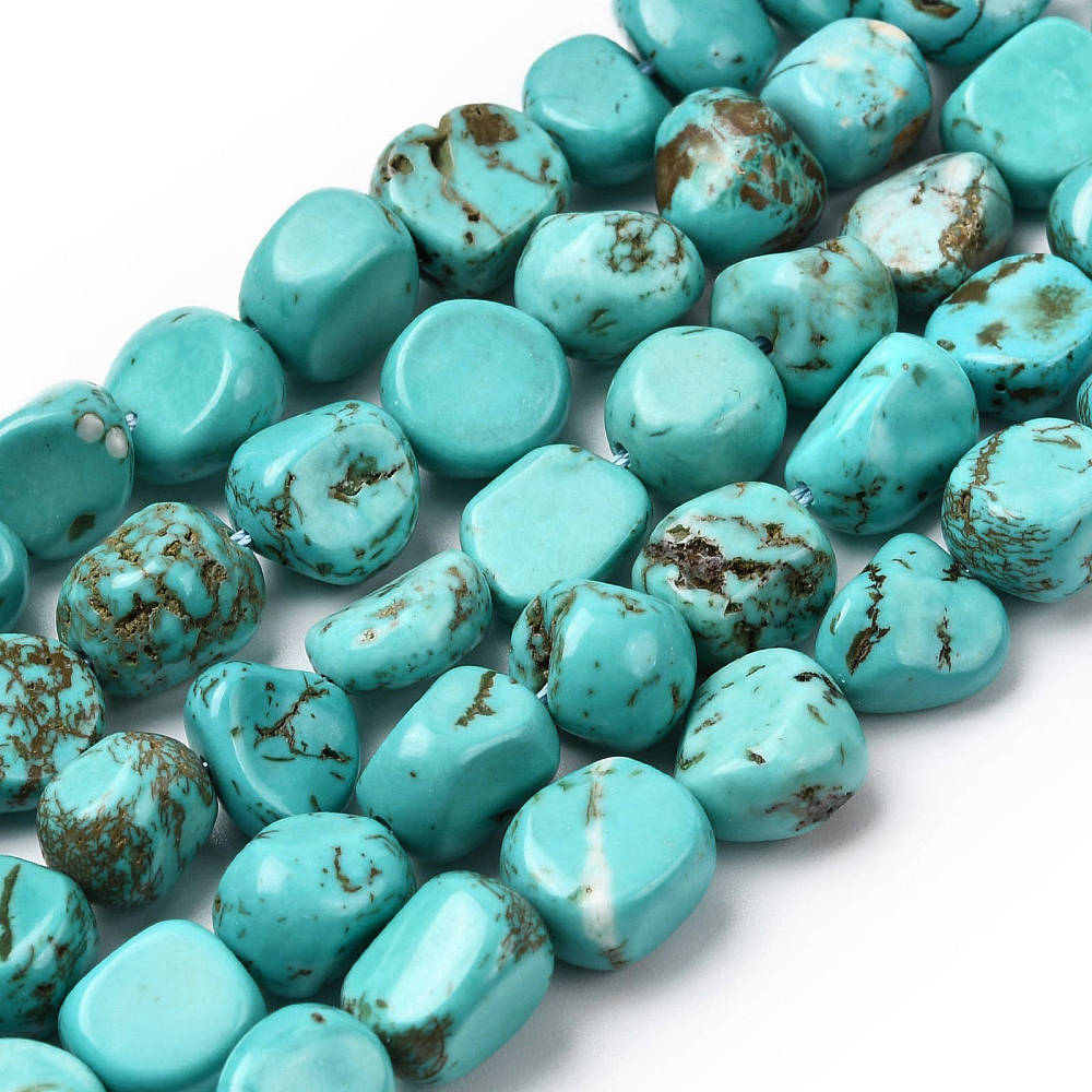 Edelsteen Kralen Howliet Nugget Turquoise 11mm - per stuk