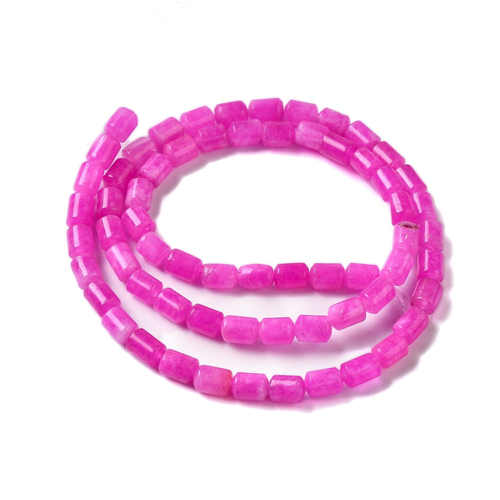 Edelsteen Kralen Jade Magenta Roze 6mm - per 20 stuks