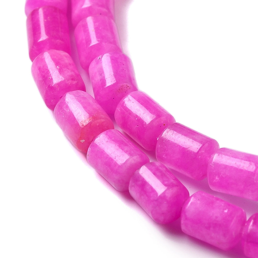 Edelsteen Kralen Jade Magenta Roze 6mm - per 20 stuks