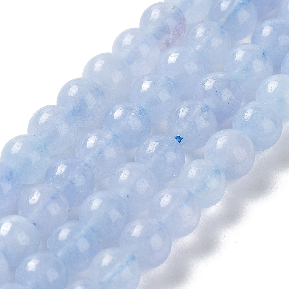 Edelsteen Kralen Jade Maleisisch Rond Blauw 6mm - 15 stuks