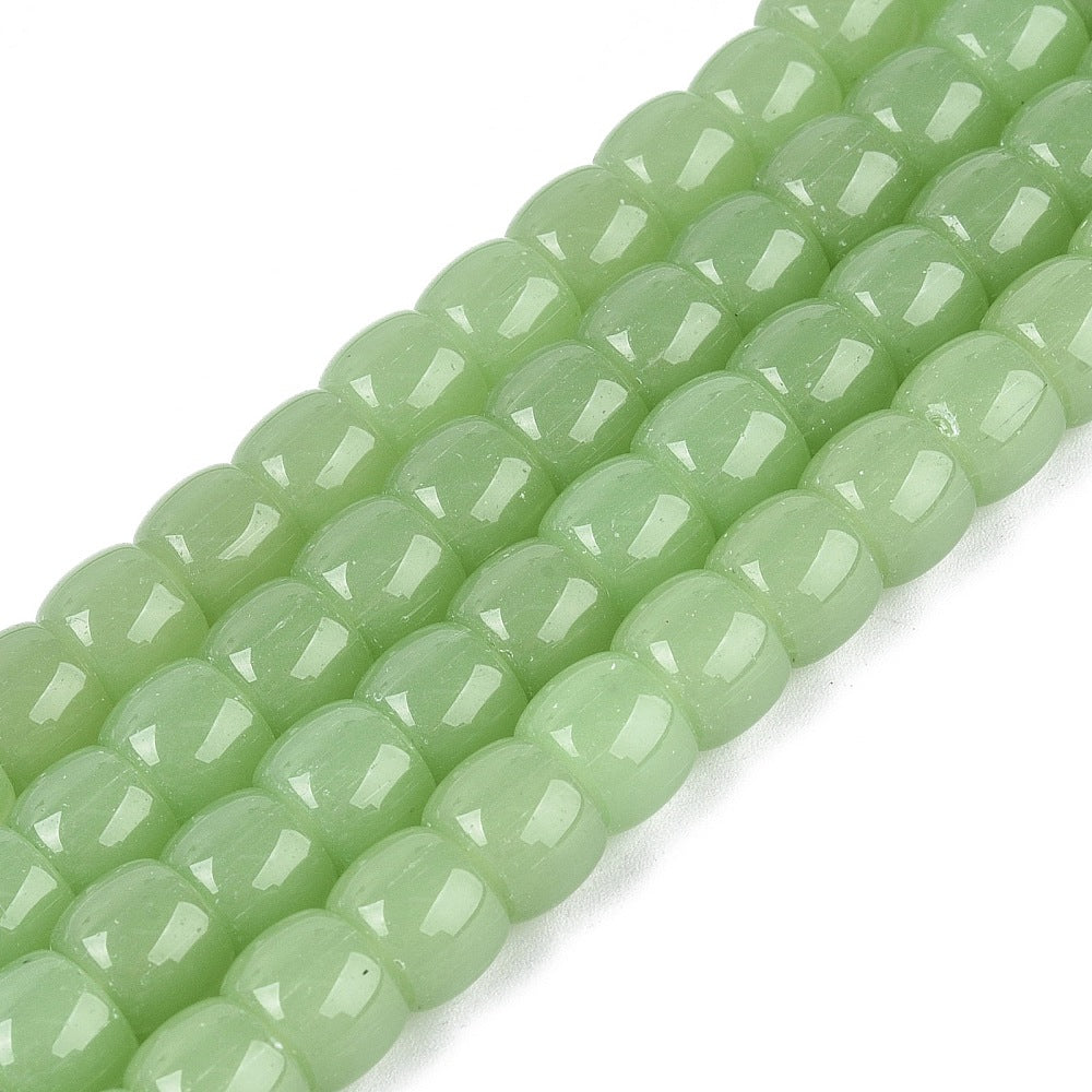 Glaskralen Tube Dark Sea Green 10x8mm - per 20 stuks kopie-Kralen-Kraaltjes van Renate