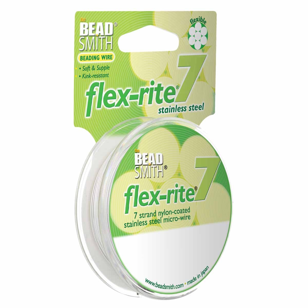 Gecoat Ijzerdraad 7-Strengs Parel Zilver 0.46mm - per rol 9 meter-koord-Kraaltjes van Renate