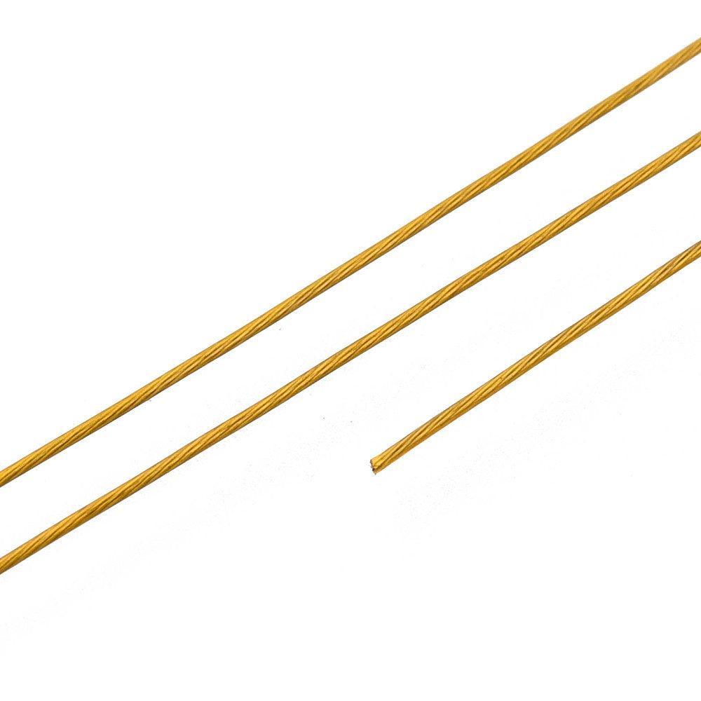 Gecoat Ijzerdraad Goud 0.45mm - per rol (50m)-Koord-Kraaltjes van Renate