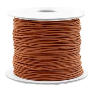 Gekleurd elastisch draad Copper brown 0,8mm - per 3 meter-Kraaltjes van Renate
