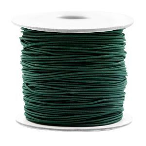 Gekleurd elastisch draad Dark green 0,8mm - per 3 meter-Kraaltjes van Renate