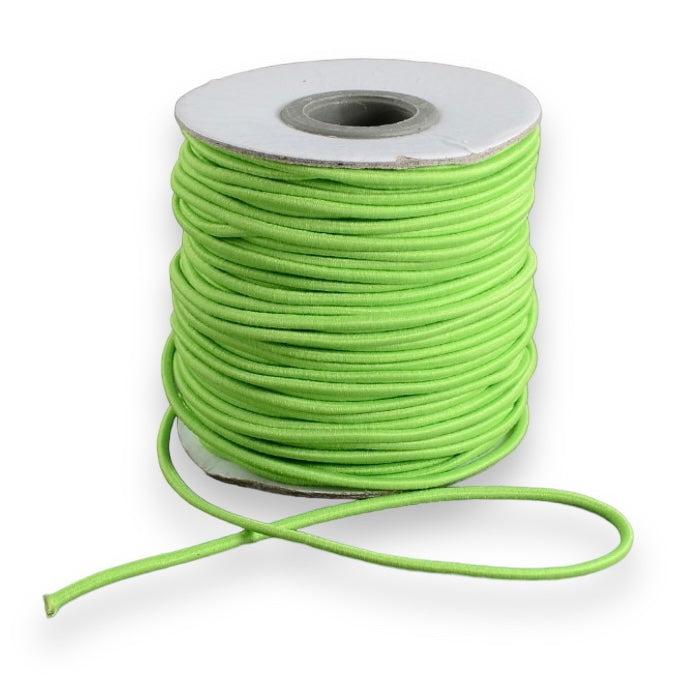 Gekleurd elastisch draad Lawn green 0,8mm - per 3 meter-koord-Kraaltjes van Renate