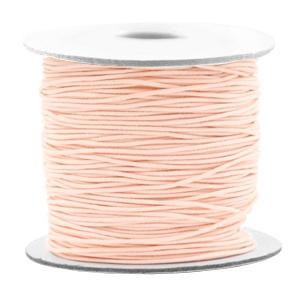Gekleurd elastisch draad Light peach 0,8mm - per 3 meter-Kraaltjes van Renate