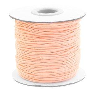 Gekleurd elastisch draad Light peach 1mm - per 3 meter-Kraaltjes van Renate